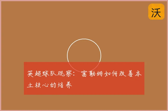英超球队观察：富勒姆如何改善本土核心的培养